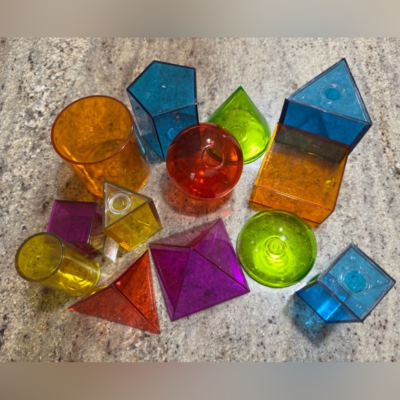 Learning Resources View Thru Geometric Solids 3D Shapes Math Tool Hands On - Picture 6 of 7